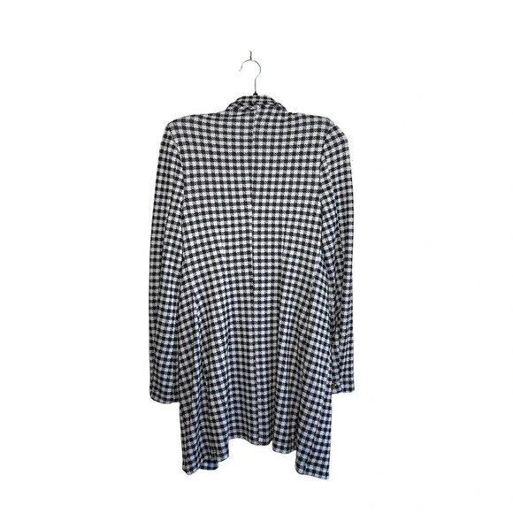 ASOS Long Blazer Black & White Houndstooth Print Preppy Workwear 2 Tall Women’s - Picture 5 of 10